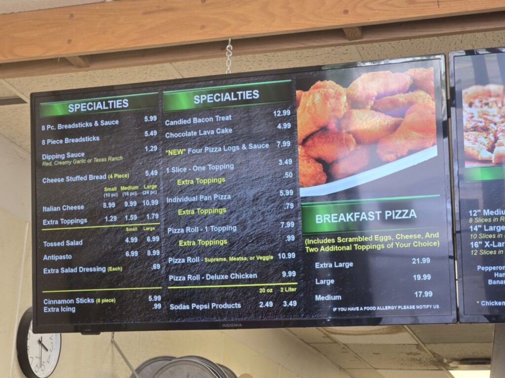 Big Cheese Pizza Menu 3